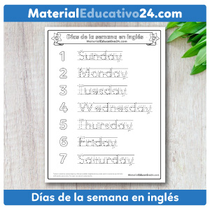 Days of the week ejercicio